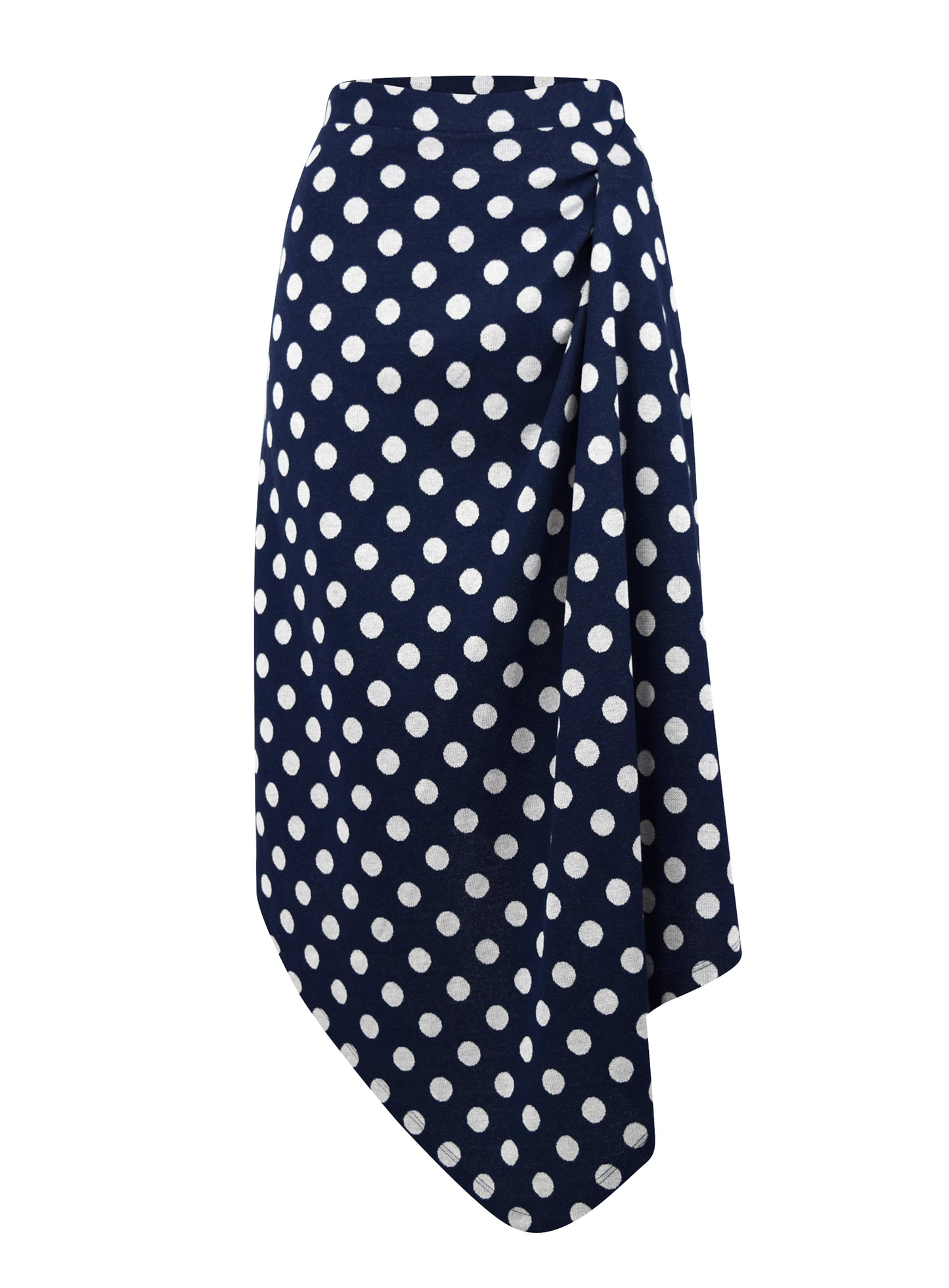 DRAPED SKIRT JACQUARD DOTS