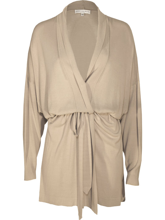 ROOMY CARDIGAN W KIMONO SLEEVES SAND BEIGE