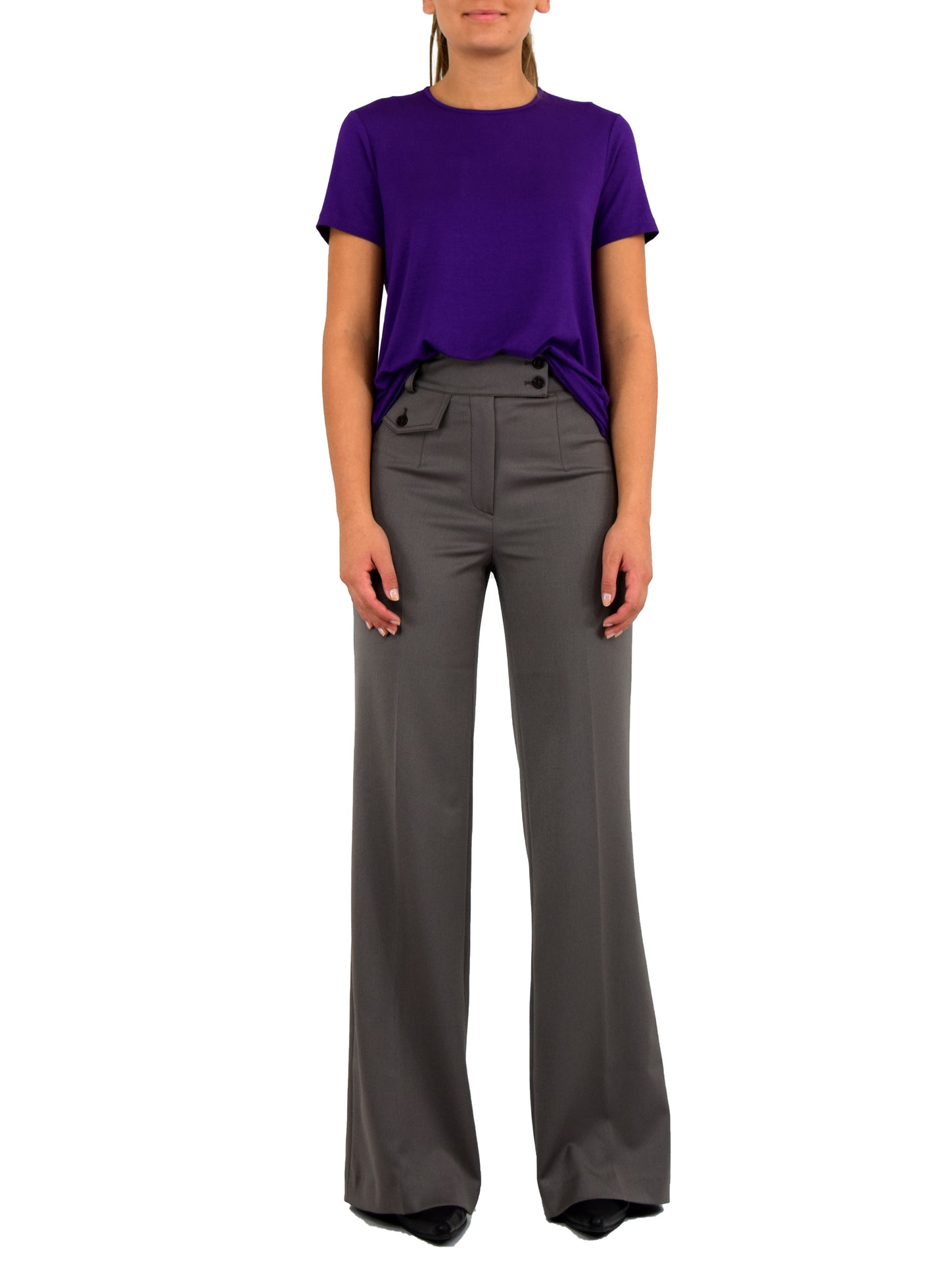 HIGH WAISTED TROUSERS WITH POCKET DETAIL