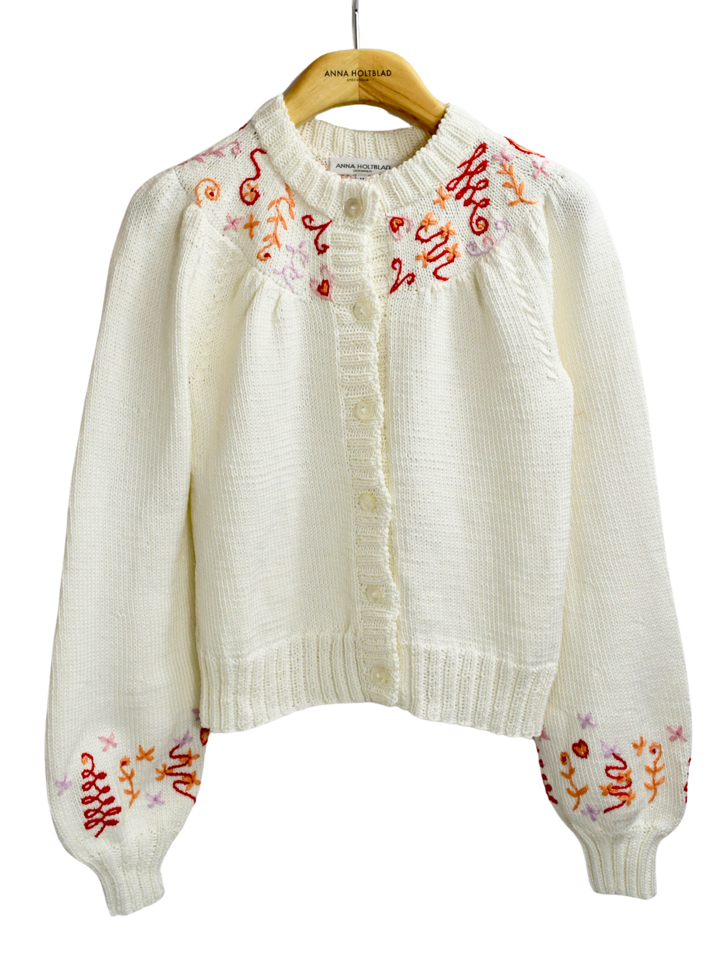 HANDMADE CARDIGAN WITH HANDMADE EMBROIDERIES