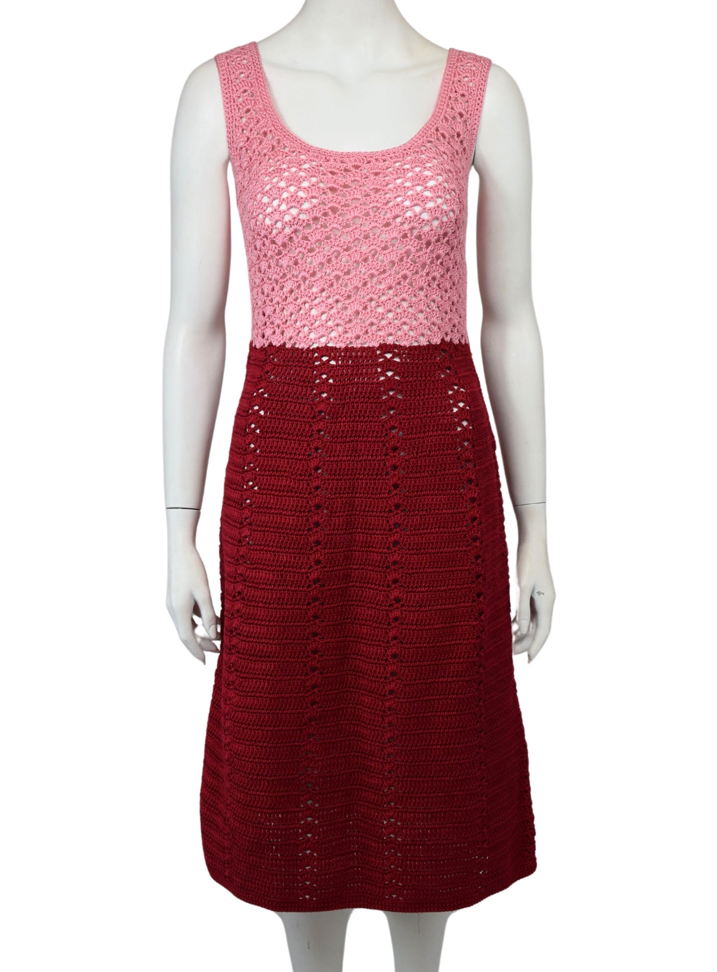 CROCHET 2-COLOURED HANDMADE DRESS
