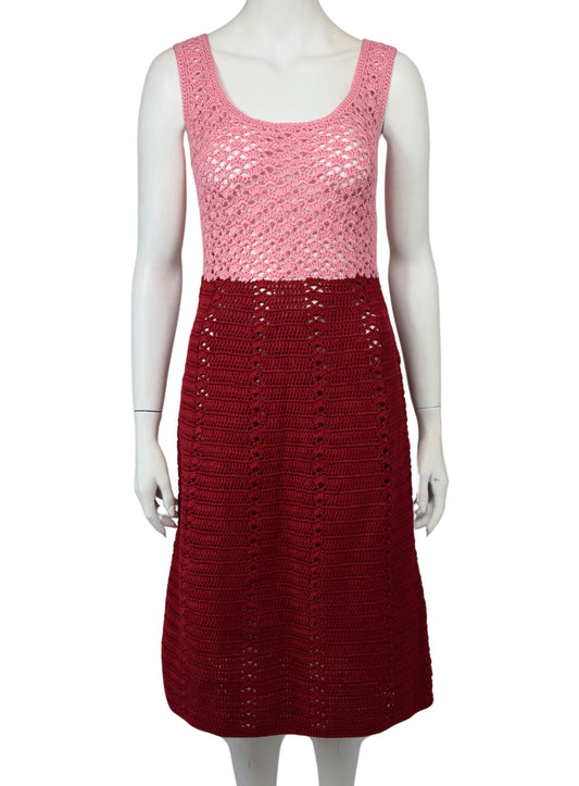 CROCHET 2-COLOURED HANDMADE DRESS