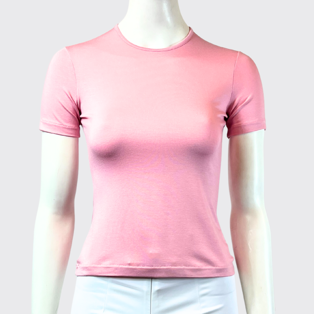 FITTED T-SHIRT PALE ROSE