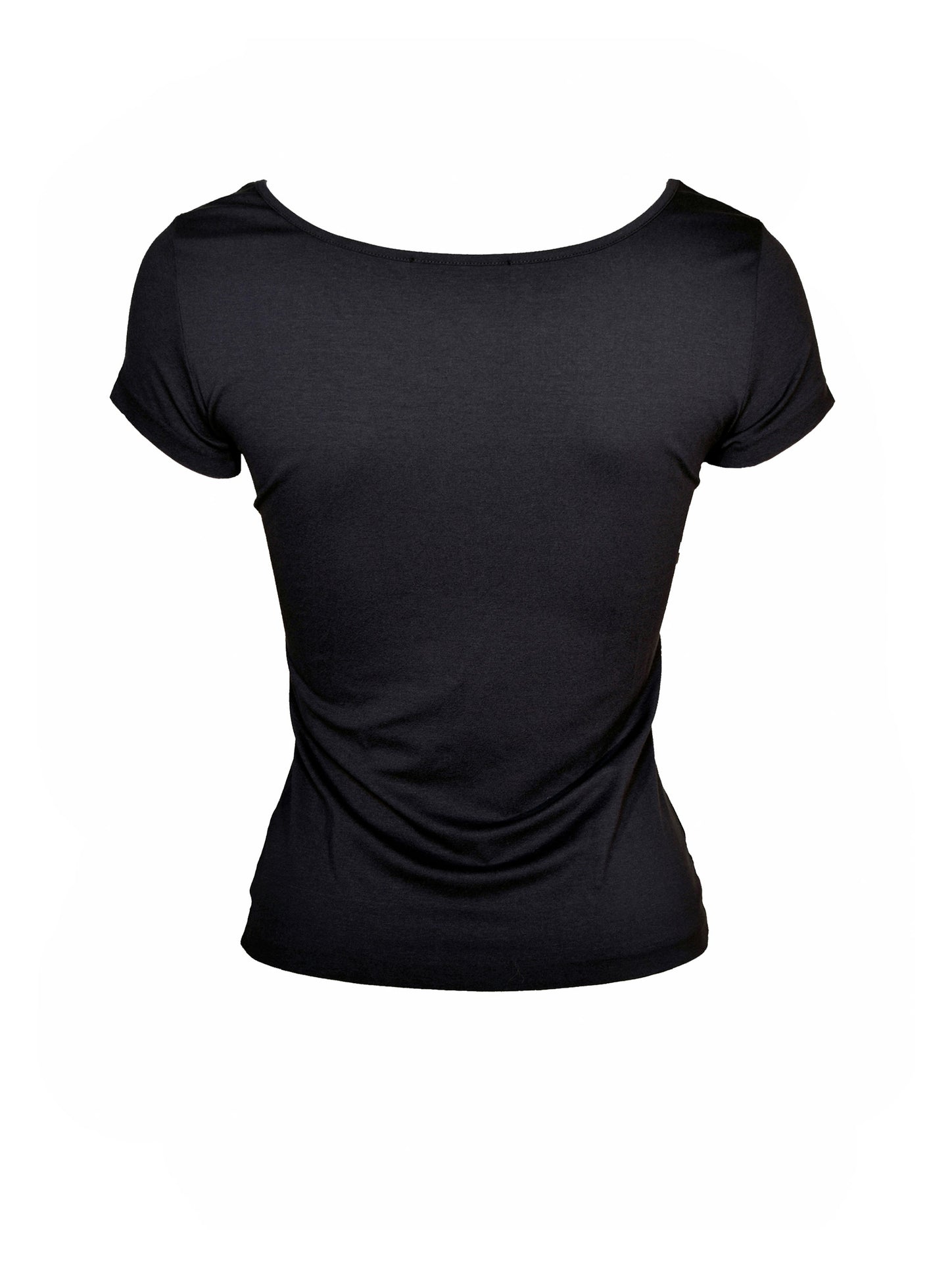 SCOOP NECKED CAP SLEEVED TOP