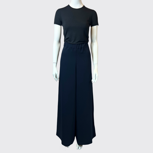 WIDE PULL-ON TROUSERS - Deep Blue