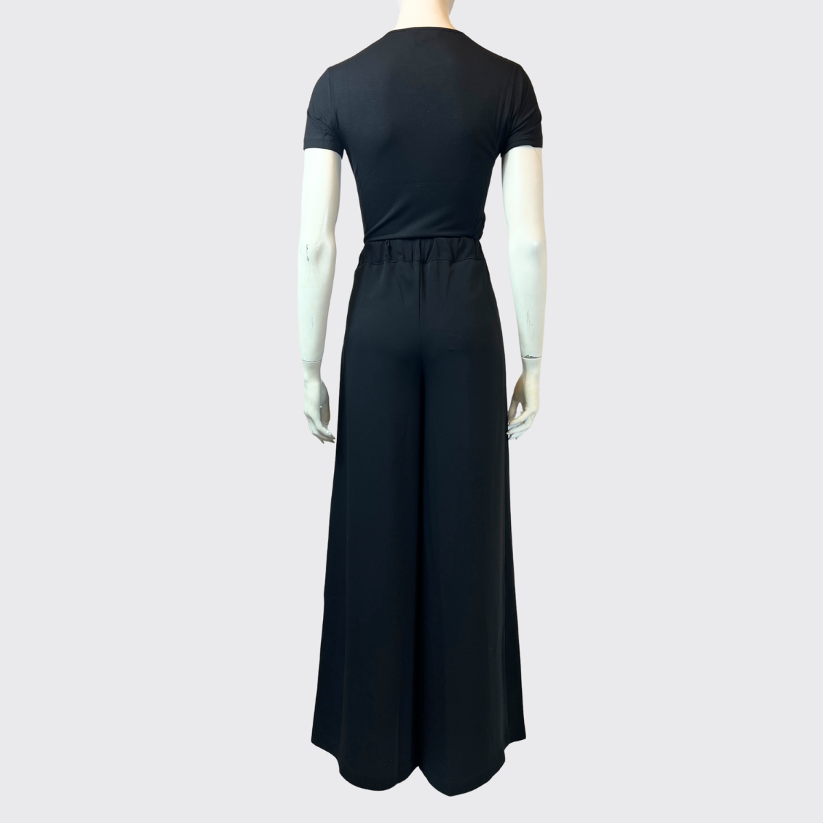 WIDE PULL-ON TROUSERS - Deep Blue